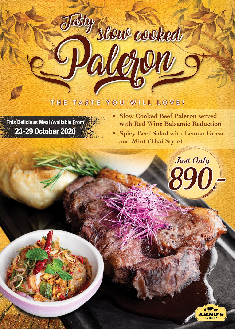 Paleron Slow Cooked Promotion