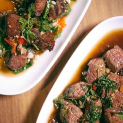 ผัดกะเพราเนื้อสันใน Beef Tenderloin Pad Kaprao ผัดกะเพราเนื้อสันใน Beef Tenderloin Pad Kaprao