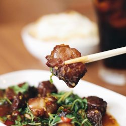 ผัดกะเพราเนื้อเปื่อย Stewed Beef Pad KaPrao